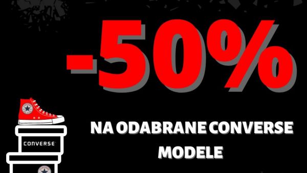 -50% na određene Converse modele, cijena akcija, Bjelovar Hrvatska