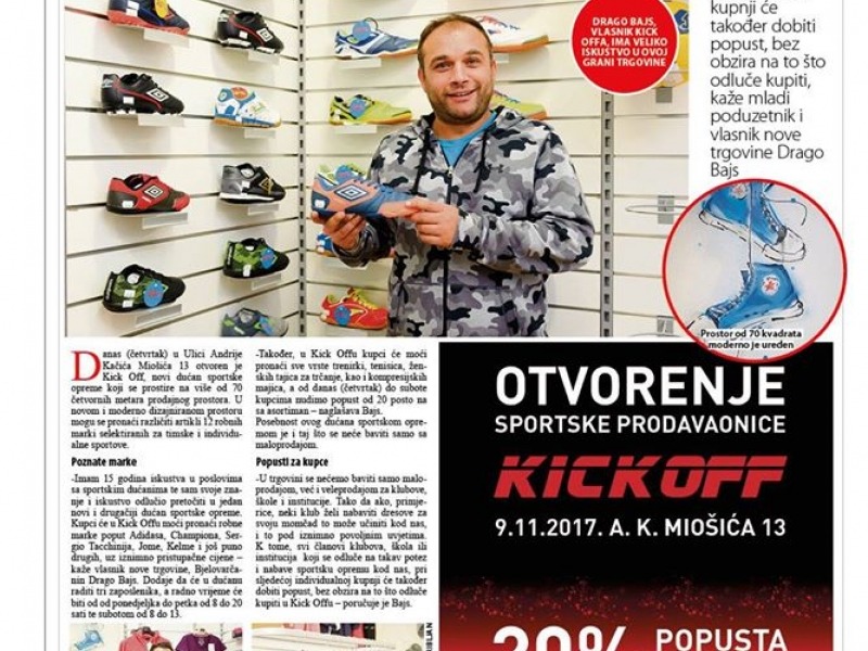 Maloprodaja sportske opreme u Bjelovaru